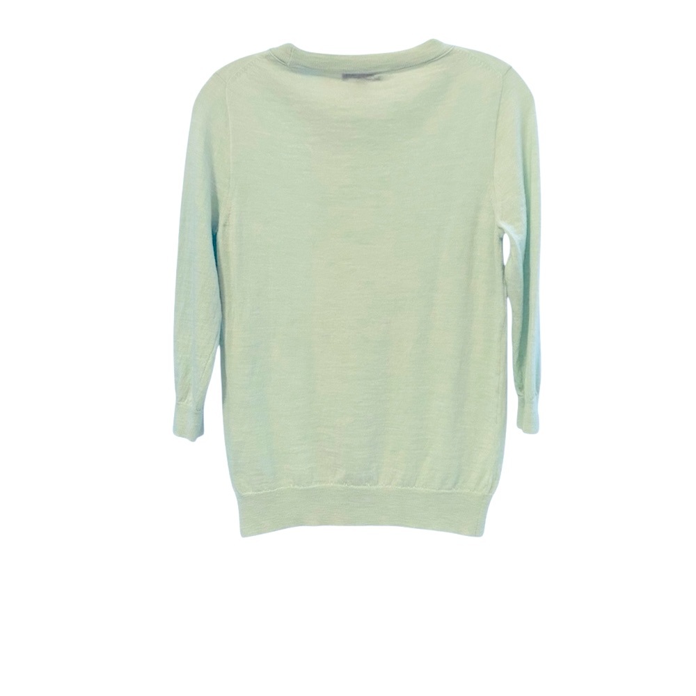 JCrew- 100% Merino Wool 3/4” Sleeve Crew Neck Sweater - Picture 3 of 7